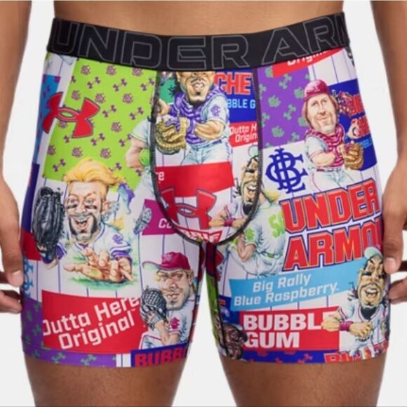 Under Armour UA Performance Tech Mesh Graphiv X Big League Boxer Briefs - Picture 1 of 10